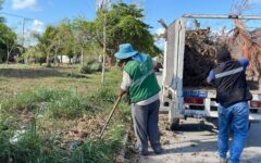 Intensifican en Puerto Morelos limpieza del drenaje pluvial por llegada de lluvias