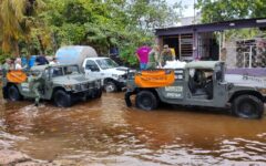 Ejército Mexicano continúa con la aplicación del Plan DN-III-E en su fase de Auxilio en apoyo a la población civil en el estado de Quintana Roo