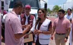 Visita Mara Lezama Caravanas de Salud en Chetumal