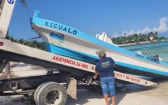 Resguardan embarcaciones en Akumal con ayuda del municipio