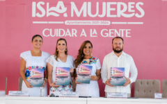 Mara Lezama, asiste al Tercer Informe de Gobierno de Atenea Gómez Ricalde en Isla Mujeres