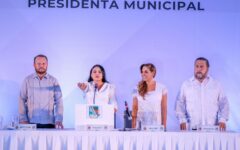 Acompaña Mara Lezama a Blanca Merari al rendir protesta como presidenta municipal de Puerto Morelos en esta nueva historia de Quintana Roo