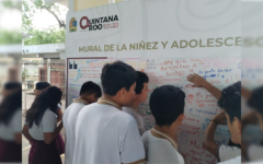 Jóvenes dejan huella en “Mural de la Niñez y Adolescencia” de la Secretaría Ejecutiva del Sipinna