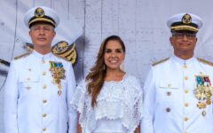 Asiste Mara Lezama a ceremonia de Entrega-Recepción del Mando de Armas de la Novena Región Naval