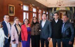 Revisa Mara Lezama con Mario Delgado proyectos de infraestructura y mejora del personal educativo en Quintana Roo