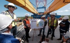 Realizan una visita técnica al puente