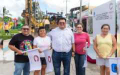 Chacón da banderazo de inicio de obra para la construcción de pozos de absorción en diferentes colonias de la isla