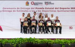 Entrega Mara Lezama el Premio Estatal del Deporte 2024 a logros históricos de atletas quintanarroenses en Chetumal