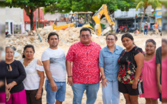 Visita Chacón obra de parque