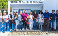 Diego Castañón inaugura moderno Centro de Salud en Chemuyil