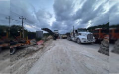 Zona del socavón de casi una década en la carretera Cancún-Playa del Carmen, por fin será reparado