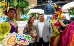 Mara Lezama y José Luis Chacón presentan en FITUR Carnaval de Cozumel 2025