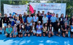 Jugadores quintanarroenses mostraron su talento en la eliminatoria de tenis de los Juegos Deportivos Estatales 2025