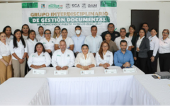 Blanca Merari toma protesta al grupo de gestión documental de Puerto Morelos