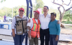 Cumple Estefanía Mercado con habitantes de El Pedregal; remodelan parque de la avenida 90 Norte