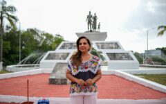 Devuelve Mara Lezama el brillo e importancia a la Glorieta del Mestizaje, en la entrada y salida de Chetumal, la capital