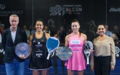 Encabeza Mara Lezama la premiación del “Premier Padel Cancún P2” torneo de talla mundial