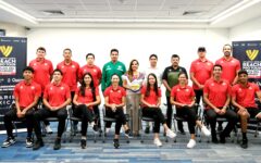 Mara Lezama da bienvenida a la Selección Mexicana del “Tour Mundial de Voleibol de Playa Elite 16” en Playa del Carmen