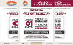 Gobierno de BJ cerrará cajas y módulos este jueves 1 de mayo