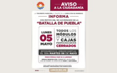 Cerrará Gobierno de BJ cajas y módulos este lunes 05 de mayo por día de asueto