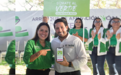 Karen Castrejón Trujillo y Renán Sánchez Tajonar, inician el proceso de afiliación de militantes y simpatizantes del Partido Verde en Quintana Roo
