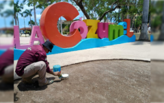 Gobierno municipal realiza obras de mantenimiento en el parque Benito Juárez
