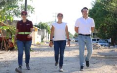 Recorre Ana Paty Peralta colonias recién municipalizadas que tendrán más obra pública