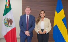 Fortalecen Mara Lezama y embajador de Suecia en México, Gunnar Aldén, sectores del turismo y la sustentabilidad