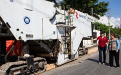 Gobierno de Estefanía Mercado realiza histórica inversión para seguir mejorando las vialidades en el Centro de Playa del Carmen