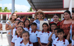 Anuncia Mara Lezama construcción de domo en la escuela primaria “Cuauhtémoc” de Nuevo Bécar