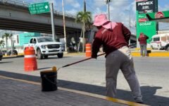 Continúa Gobierno de BJ con mantenimiento urbano en centro de Cancún