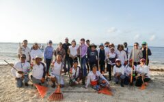 Amexme y el DIF responden al llamado del gobierno de Estefanía Mercado y se suman con todo al #RetoSargazo en Playa Pelícanos y Fundadores