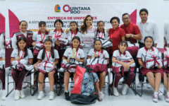 Entrega Mara uniformes a deportistas