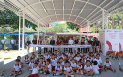 Mara Lezama inaugura domo en preescolar “Diana Laura Riojas” en Playa del Carmen