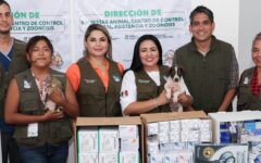 Entrega Blanca Merari equipos e insumos para proteger y garantizar trato justo a los animales