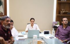 Ana Paty Peralta se une a estrategia estatal contra el sargazo