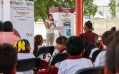 Ana Paty Peralta suma esfuerzos para construir más domos en escuelas