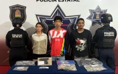 Detenidos tres narcomenudistas en Villas del Sol