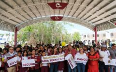 Inaugura Mara Lezama secundaria técnica “Kusamil” de Cancún y anuncia nueva inversión para que más jóvenes puedan estudiar