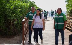 Blanca Merari supervisa mantenimiento en accesos a playas