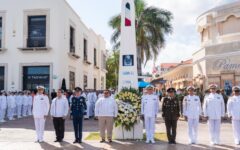 Chacón encabeza conmemoración de la Gesta Heroica de Veracruz en Cozumel