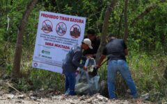 Clausuran basurero clandestino en la SM 237