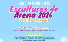 Invitan a participar en el Concurso de Esculturas de Arena 2026 en Cozumel