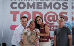 Entrega Mara Lezama mil paquetes alimentarios