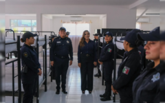 Mara Lezama supervisa remodelación de base policial en Cancún
