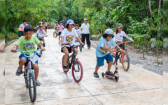 Fomentan educación ambiental con rodada infantil en Cozumel