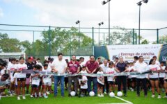 Mara Lezama y Chacón inauguran tres nuevas canchas de futbol