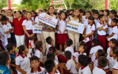 Entrega Mara Lezama nuevo domo escolar en Carlos A. Madrazo para impulsar deporte y educación