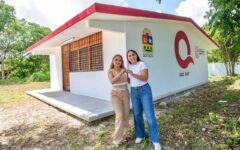 Mary Hernández entrega nueva aula en jardín de niños Kimac’olal