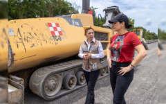 Supervisa Estefanía Mercado obras de repavimentación